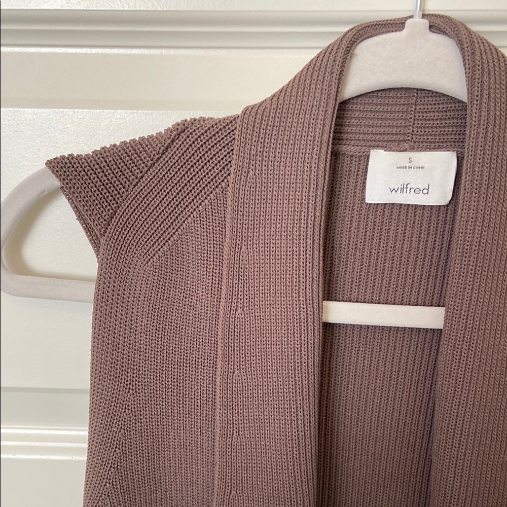 Wilfred Cozy Brown Cardigan Sweater